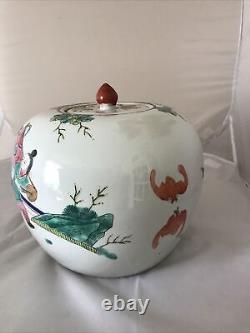 Ginger Jar Chinese Porcelain Lidded Colourful Pot Famille Vert FREE POSTAGE