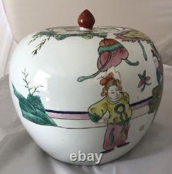 Ginger Jar Chinese Porcelain Lidded Colourful Pot Famille Vert FREE POSTAGE