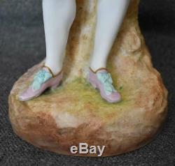 Gorgeous 1876-1881 Ch Levy & Co Handpainted French Bisque Porcelain Figural Pair