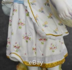 Gorgeous 1876-1881 Ch Levy & Co Handpainted French Bisque Porcelain Figural Pair