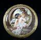 Gorgeous Hand Painted Porcelain Plaque Mounted In Round Ormolu Box