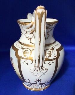 H & R Daniel Porcelain Hand Painted Harvest Ale Jug 7 3/4 C1825-35