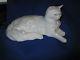 Herend Hungary Porcelain Handpainted Resting Cat Figurine Large