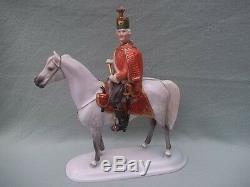 HEREND, HUSSAR (Huszar) on HORSE 13, HAND PAINTED PORCELAIN FIGURINE, Hungary