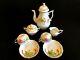 Herend Porcelain Handpainted Marron Tea Set For 2 Persons (9pcs.) New