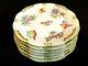 Herend Porcelain Handpainted Queen Victoria Dessert Plates 517/vbo (6pcs.)
