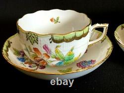 HEREND PORCELAIN HANDPAINTED QUEEN VICTORIA TEA CUP AND SAUCER (2pcs.) NEW
