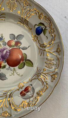 HEREND Porcelain Hungary Hand painted White Floral Display Plate (9 1/2 ins D)