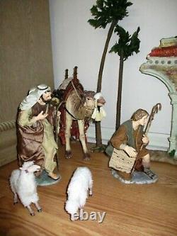 HUGE Nativity Set Hand-Painted Porcelain 16pc Members Mark NF0383 Beautiful Fab