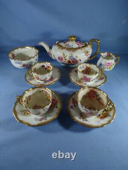 Hammersley Dresden Sprays Hand Painted Teapot Cups Saucers Jug & Bowl