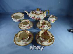 Hammersley Dresden Sprays Hand Painted Teapot Cups Saucers Jug & Bowl