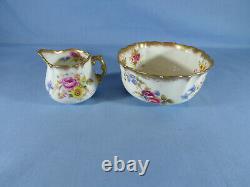 Hammersley Dresden Sprays Hand Painted Teapot Cups Saucers Jug & Bowl