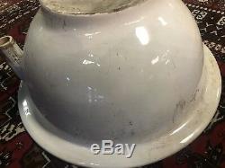 Hand Painted Antique Porcelain Sink 1855-1860 J. Ridgway Bates & Co