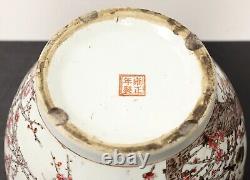 Hand Painted Chinese Birds & Cherry Blossoms Sawtooth Porcelain Bowl