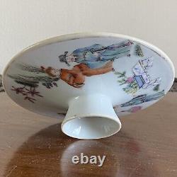 Hand Painted Gaiwan Set Probably Late 19th Century. Unusual Design. VG Condition