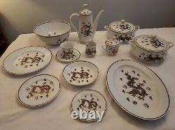 Hand Painted In Hong Kong Overjoy Dinner Service Plates Tureens Coffee Meat Bowl