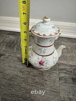 Hand Painted Lenwile China Ardalt Porcelain Hidden Cigarette Holder Teapot