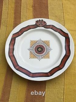 Hand-Painted Order of St Vladimir Porcelain Plate REPLICA of Gardner 1783 Russia