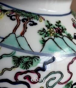 Hand Painted Polychrome Lidded Chinese / Japanese Ginger Jar Signed to Base