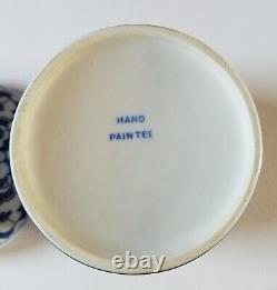 Hand Painted Porcelain Complete Kitchen Set 10 Pieces Blue/white