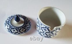 Hand Painted Porcelain Complete Kitchen Set 10 Pieces Blue/white