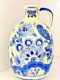 Hand Painted Porcelain Delft Vase, Vintage Old Good Condition FROM THE 50