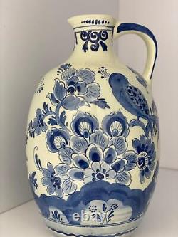 Hand Painted Porcelain Delft Vase, Vintage Old Good Condition FROM THE 50