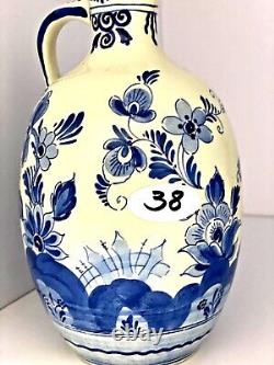 Hand Painted Porcelain Delft Vase, Vintage Old Good Condition FROM THE 50