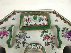 Hand Painted Porcelain Ink Desk Stand In The French Edme Samson Style