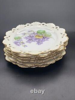 Hand-Painted Porcelain Plates, Set of 6