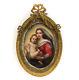 Hand Painted On Porcelain Sistine Madonna After Raphael In Gilt Bronze Frame