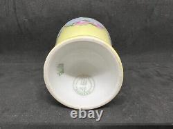 Handel Ware Glass-Of Meriden CT. Hand Painted Egg Cups, Set Of 2 3 3/4