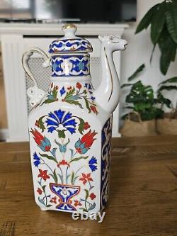 Handmade And Hand Painted Signed Kütahya Porcelain Coffee Pot