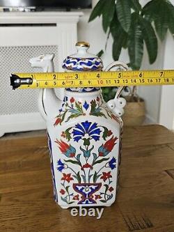 Handmade And Hand Painted Signed Kütahya Porcelain Coffee Pot