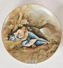 Haviland Limoges France Hand Painted Penitent Mary Magdalene Plate after Meissen