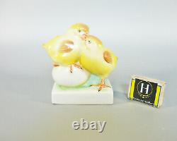 Herend, A Pair Of Chickens With Egg 4, Handpainted Porcelain Figurine! (h031)