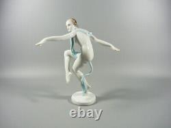 Herend, Art Deco Nude Ballerina Girl, Handpainted Porcelain Figurine! (h103)
