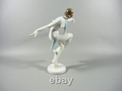 Herend, Art Deco Nude Ballerina Girl, Handpainted Porcelain Figurine! (h103)