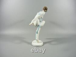 Herend, Art Deco Nude Ballerina Girl, Handpainted Porcelain Figurine! (h103)