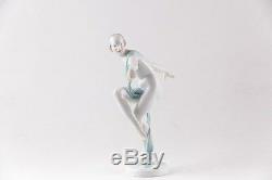 Herend Ballet Nude Ballerina Dancing Girl, Handpainted Porcelain Figurine