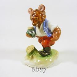 Herend, Bear With Honey Jar, Artist Signed Handpainted Porcelain Figurine! (j024)