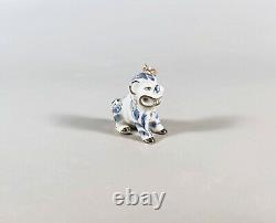 Herend, Blue Jardin Zoologique Foo-dog, Porcelain Figurine Pendant! (i045)