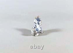 Herend, Blue Jardin Zoologique Foo-dog, Porcelain Figurine Pendant! (i045)