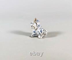 Herend, Blue Jardin Zoologique Foo-dog, Porcelain Figurine Pendant! (i045)