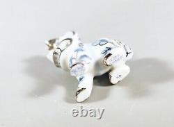 Herend, Blue Jardin Zoologique Foo-dog, Porcelain Figurine Pendant! (i045)