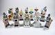 Herend, Bridal Party, Wedding Collection Of 13 Handpainted Porcelain Figurines