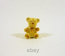 Herend, Brown Teddy Bear Toy, Miniature Handpainted Porcelain Figurine! (i028)