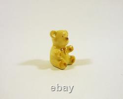 Herend, Brown Teddy Bear Toy, Miniature Handpainted Porcelain Figurine! (i028)