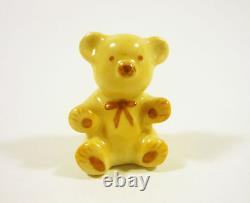 Herend, Brown Teddy Bear Toy, Miniature Handpainted Porcelain Figurine! (i028)