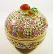 Herend, Floral Open Work Reticulated Box Fruit Finial 6, Handpainted Porcelain